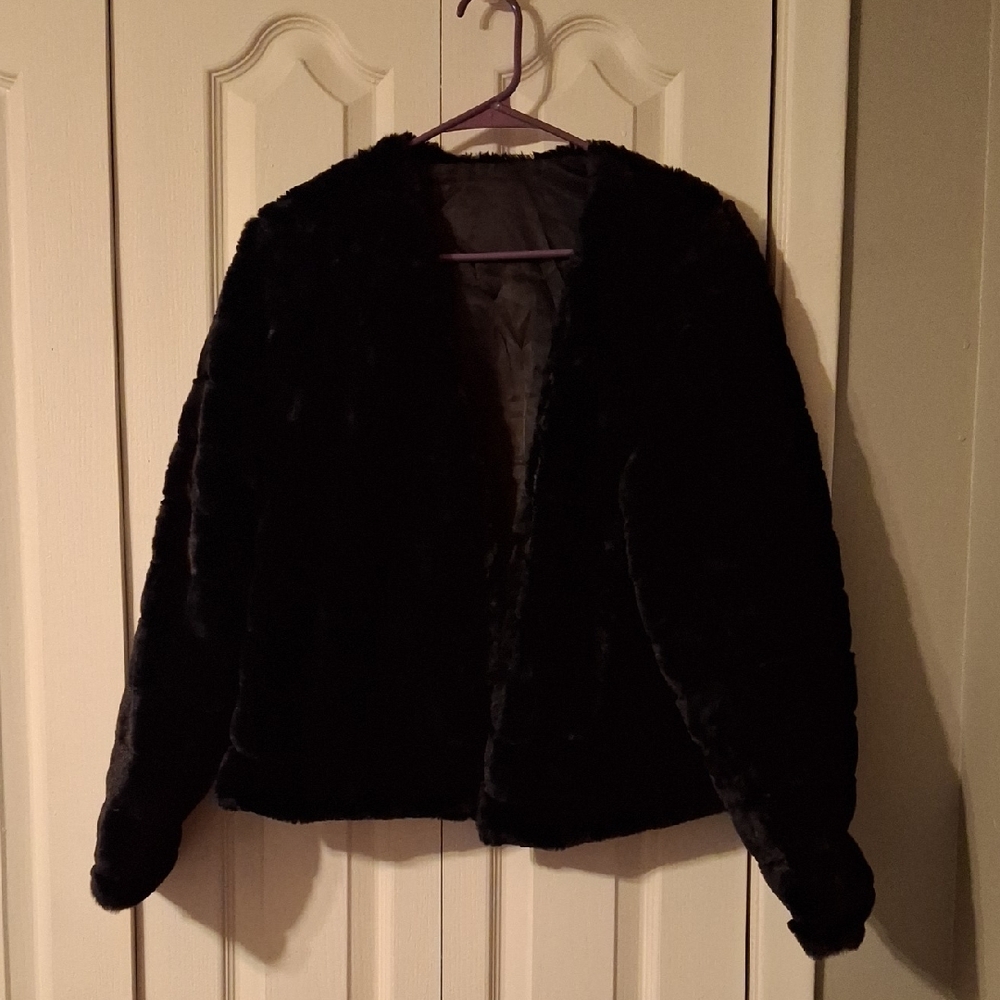 Women's Black Faux Fur Jacket